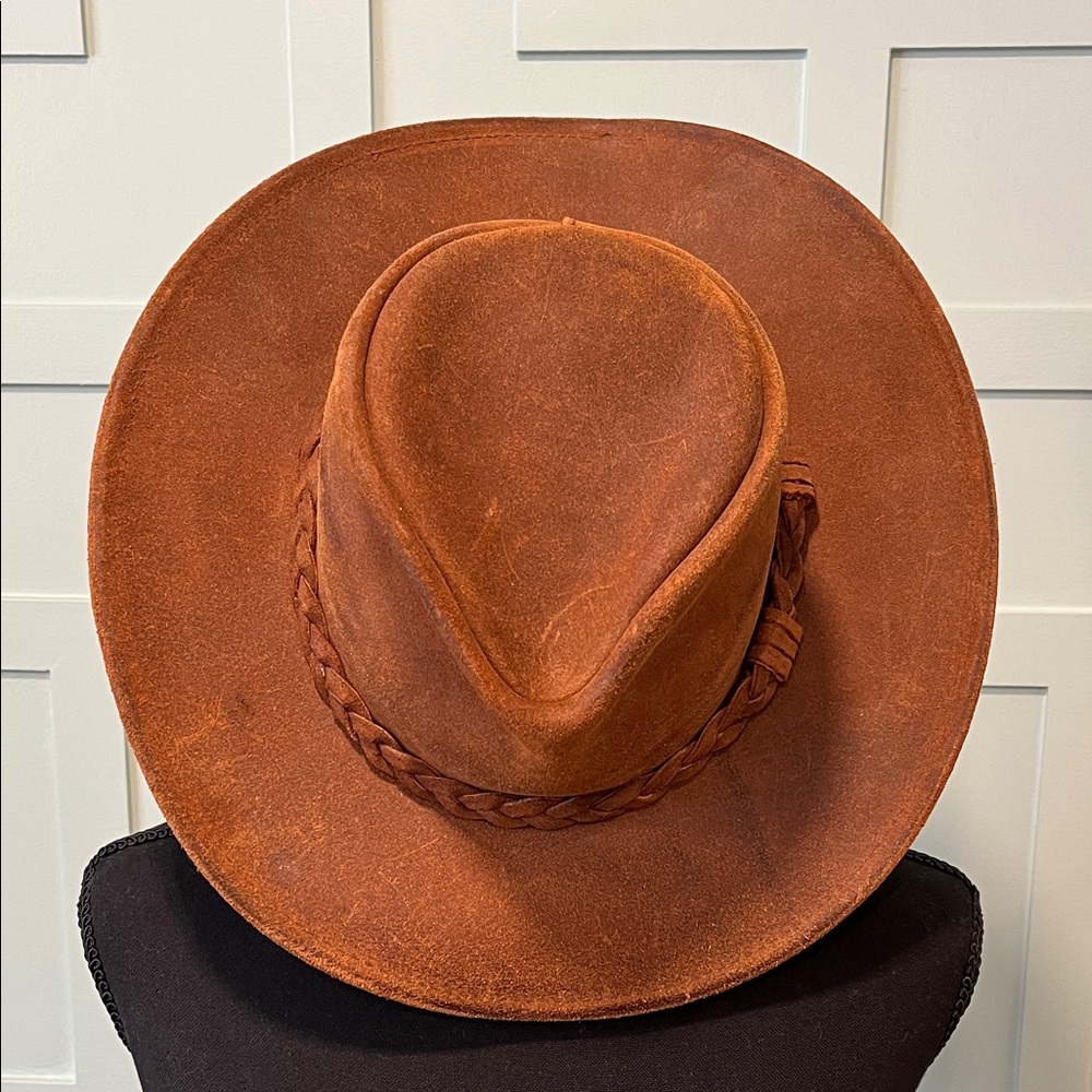 Women's Genuine Leather Cowboy Hat
